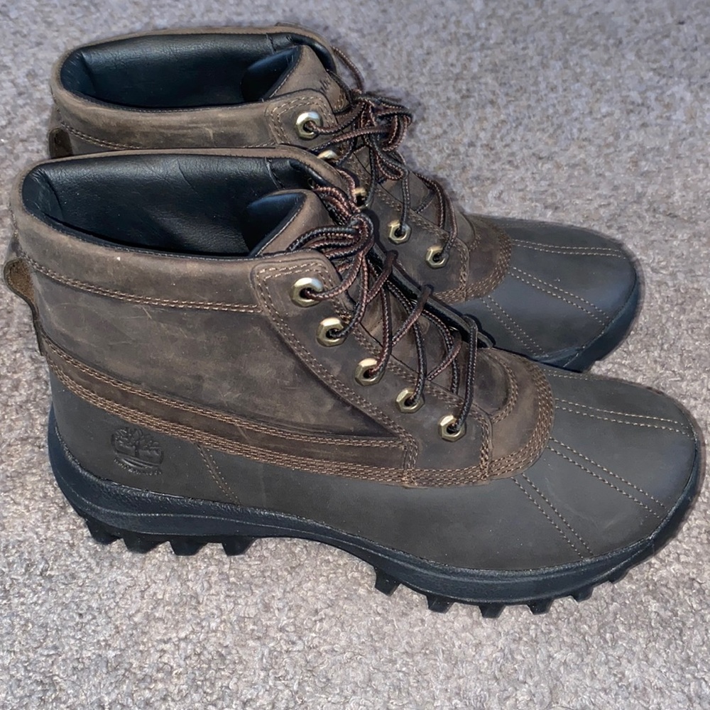 Timberland Men’s Brown Leather Mid Waterproof Men's Hiking Boot A11JU Size 9